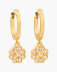 Kate Spade Heritage Bloom Huggie Drop Earrings | LEVISONS