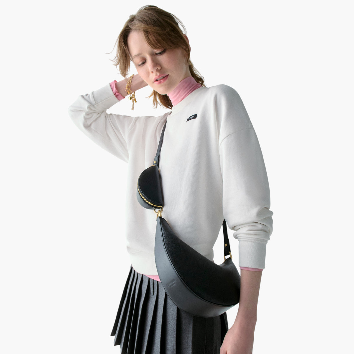 Duo Pebbled Leather Crossbody Bag – Levisons