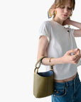 Kate Spade Halo Glazed Leather Mini Bucket Bag | LEVISONS