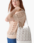 Kate Spade Halo Woven Bucket Bag | LEVISONS