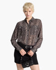 Michael Kors Snake Print Georgette Blouse | LEVISONS