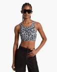 Michael Kors Stretch Recycled Nylon Leopard Logo Sports Bra | LEVISONS