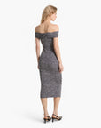 Michael Kors Leopard Print Stretch Matte Jersey Off-The-Shoulder Dress | LEVISONS