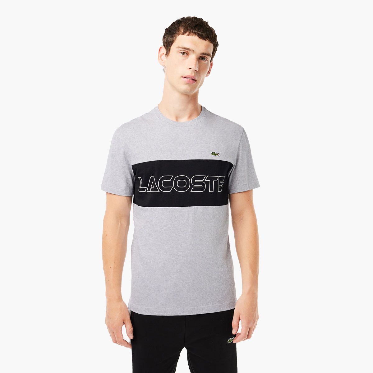 Regular Fit Printed Colourblock T Shirt