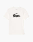 Lacoste Crew Neck Crocodile Print Organic Cotton T-Shirt | LEVISONS