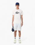 Lacoste Crew Neck Crocodile Print Organic Cotton T-Shirt | LEVISONS