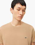 Lacoste Essential Cotton Pima Tee With Crew Neck | LEVISONS
