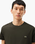 Lacoste Essential Cotton Pima Tee With Crew Neck | LEVISONS