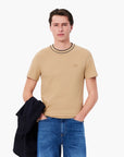 Lacoste Stretch Piqué Stripe Collar T-Shirt | LEVISONS