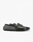 Emporio Armani Pebbled Leather Loafers With Branded Stirrup Bar | LEVISONS