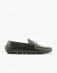Emporio Armani Pebbled Leather Loafers With Branded Stirrup Bar | LEVISONS