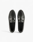 Emporio Armani Pebbled Leather Loafers With Branded Stirrup Bar | LEVISONS