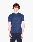 Armani Exchange Regular Fit All Over Logo Cotton Crewneck T-Shirt | LEVISONS