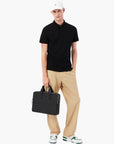 Lacoste Chantaco Leather Laptop Bag | LEVISONS
