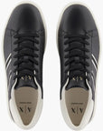 Armani Exchange Round Toe Technical Sneakers With Logo Tape And Contrast Detailing | LEVISONS