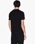 Armani Exchange Black And Gold Regular Fit Cotton Crewneck T-Shirt | LEVISONS
