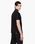 Emporio Armani All Over Eagle Mercerised Cotton Polo T-Shirt | LEVISONS
