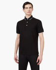 Emporio Armani All Over Eagle Mercerised Cotton Polo T-Shirt | LEVISONS