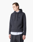 Emporio Armani Hooded Sweatshirt In Pinstriped Jersey | LEVISONS