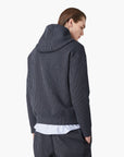 Emporio Armani Hooded Sweatshirt In Pinstriped Jersey | LEVISONS