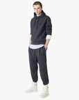 Emporio Armani Hooded Sweatshirt In Pinstriped Jersey | LEVISONS