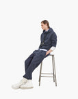 Emporio Armani Hooded Sweatshirt In Pinstriped Jersey | LEVISONS