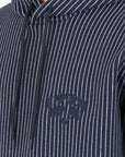Emporio Armani Hooded Sweatshirt In Pinstriped Jersey | LEVISONS