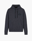 Emporio Armani Hooded Sweatshirt In Pinstriped Jersey | LEVISONS