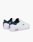 Lacoste Powercourt Leather Tricolour Trainers | LEVISONS