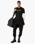 Emporio Armani Double-Jersey Hooded Zip-Up Sweatshirt With Gold Details And Logo | LEVISONS