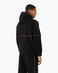 Emporio Armani Double-Jersey Hooded Zip-Up Sweatshirt With Gold Details And Logo | LEVISONS