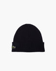 Lacoste Unisex Ribbed Wool Beanie | LEVISONS