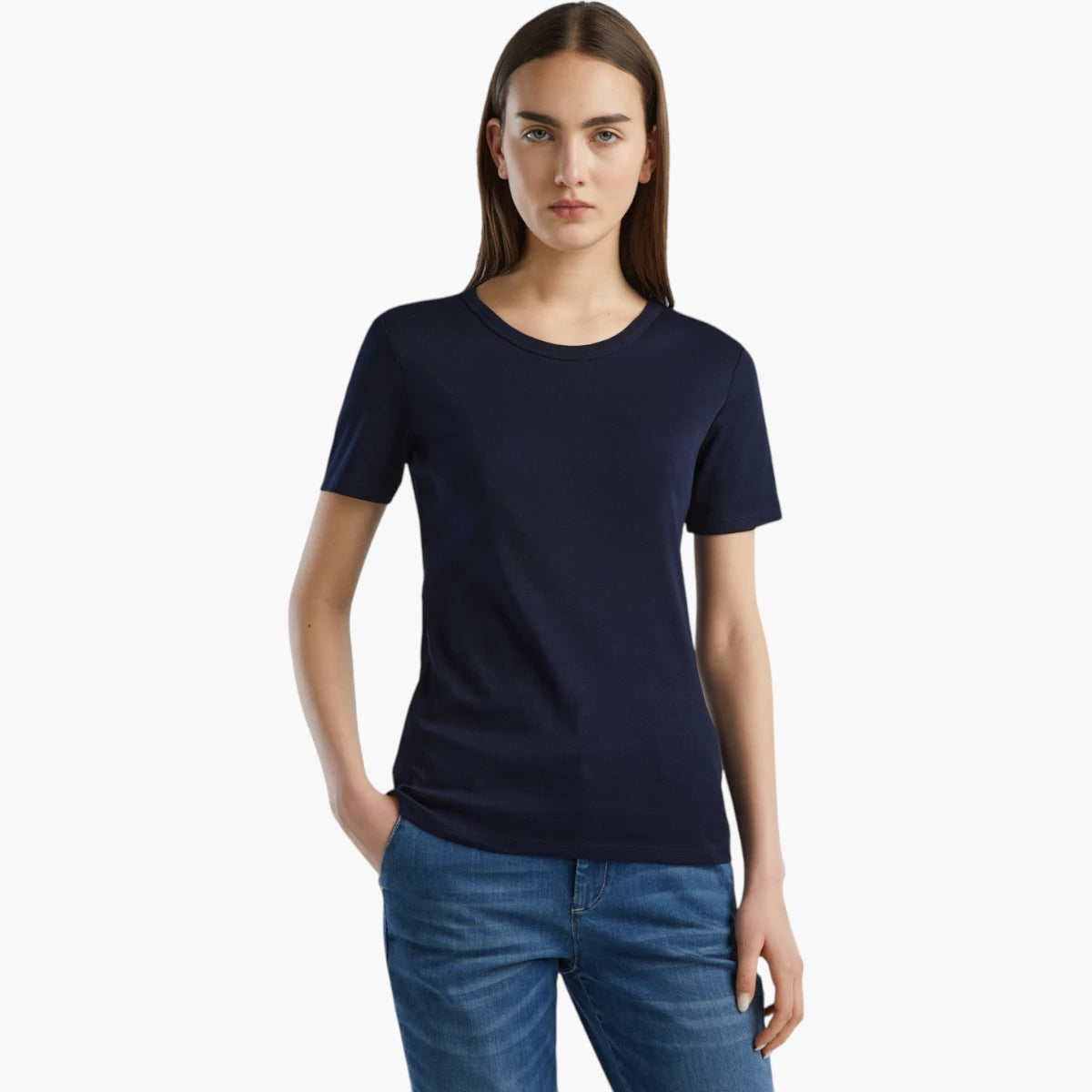 United Colors Of Benetton Long Fiber Cotton T-Shirt | LEVISONS
