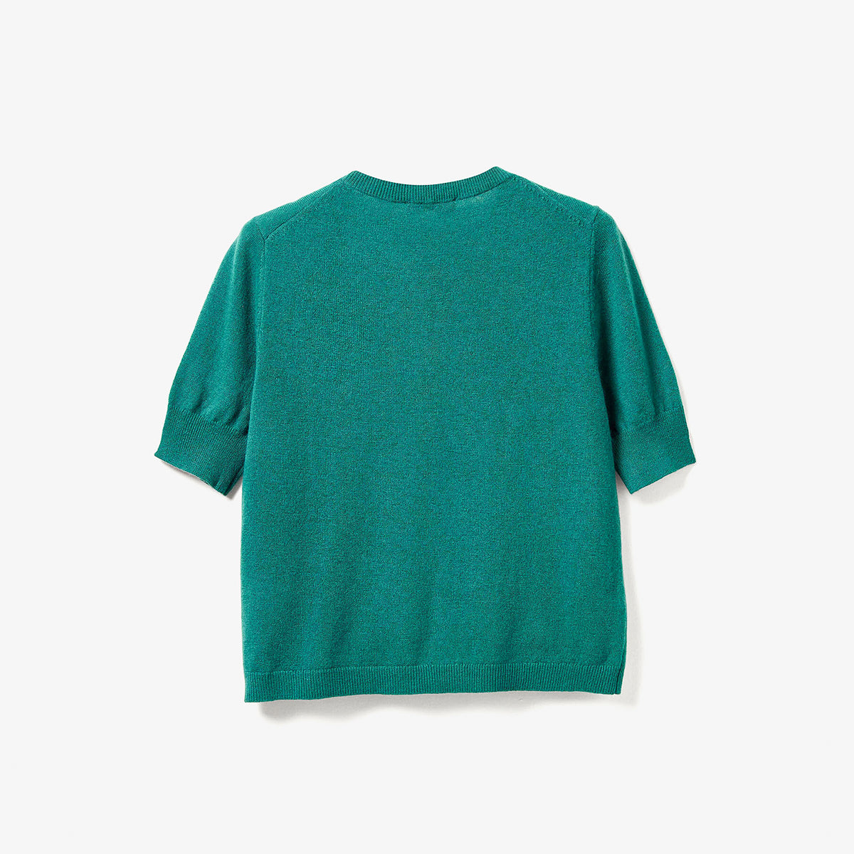 United Colors Of Benetton Woman Green Short Sleeve Sweater In Pure Merino Wool | LEVISONS