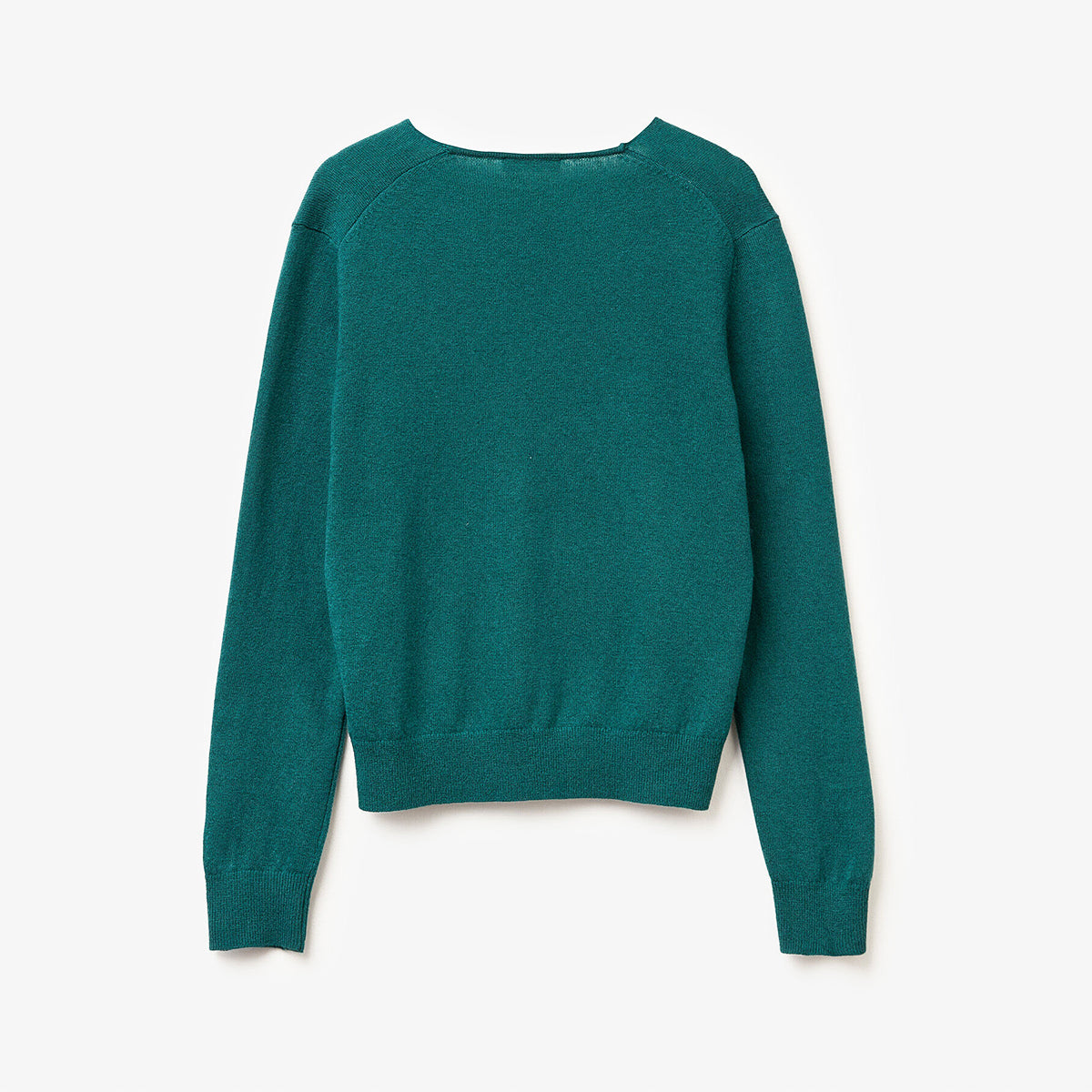 United Colors Of Benetton Woman Green V-Neck Sweater In Pure Merino Wool | LEVISONS