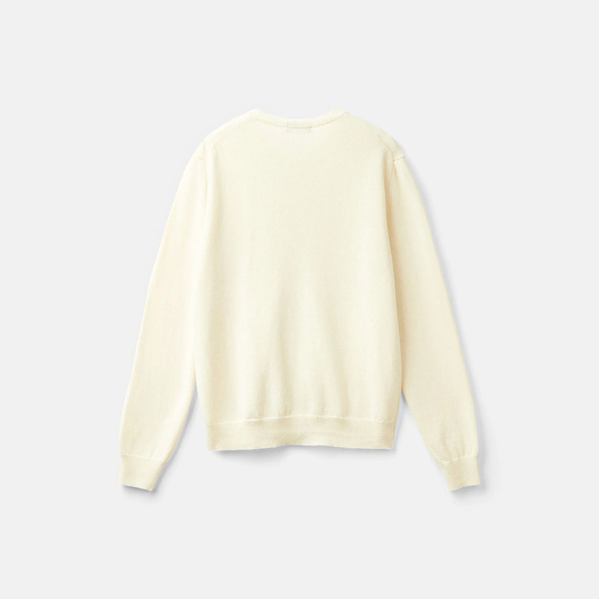 United Colors Of Benetton Woman Cream Crew Neck Cardigan In Pure Merino Wool | LEVISONS