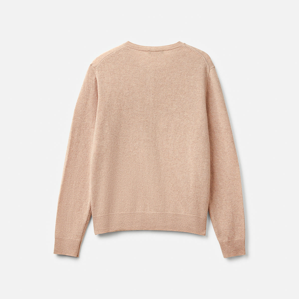 United Colors Of Benetton Woman Beige Crew Neck Cardigan In Pure Merino Wool | LEVISONS