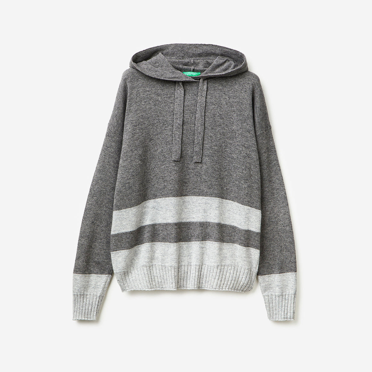 United Colors Of Benetton Woman Gray Sweater In Cashmere Blend With Hood | LEVISONS