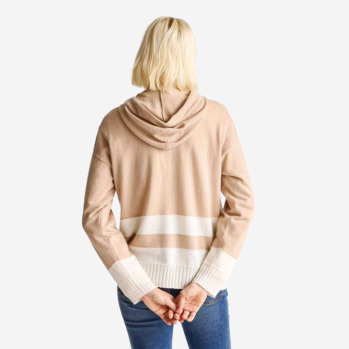 United Colors Of Benetton Woman Beige Cashmere Blend Sweater With Hood | LEVISONS