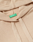 United Colors Of Benetton Woman Beige Cashmere Blend Sweater With Hood | LEVISONS