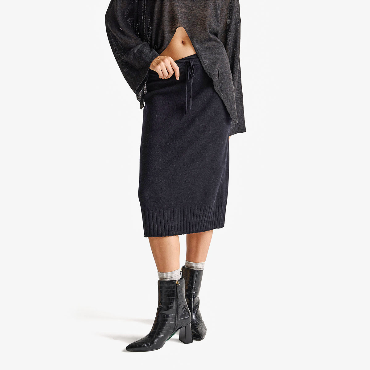 United Colors Of Benetton Woman Cashmere Blend Midi Skirt | LEVISONS
