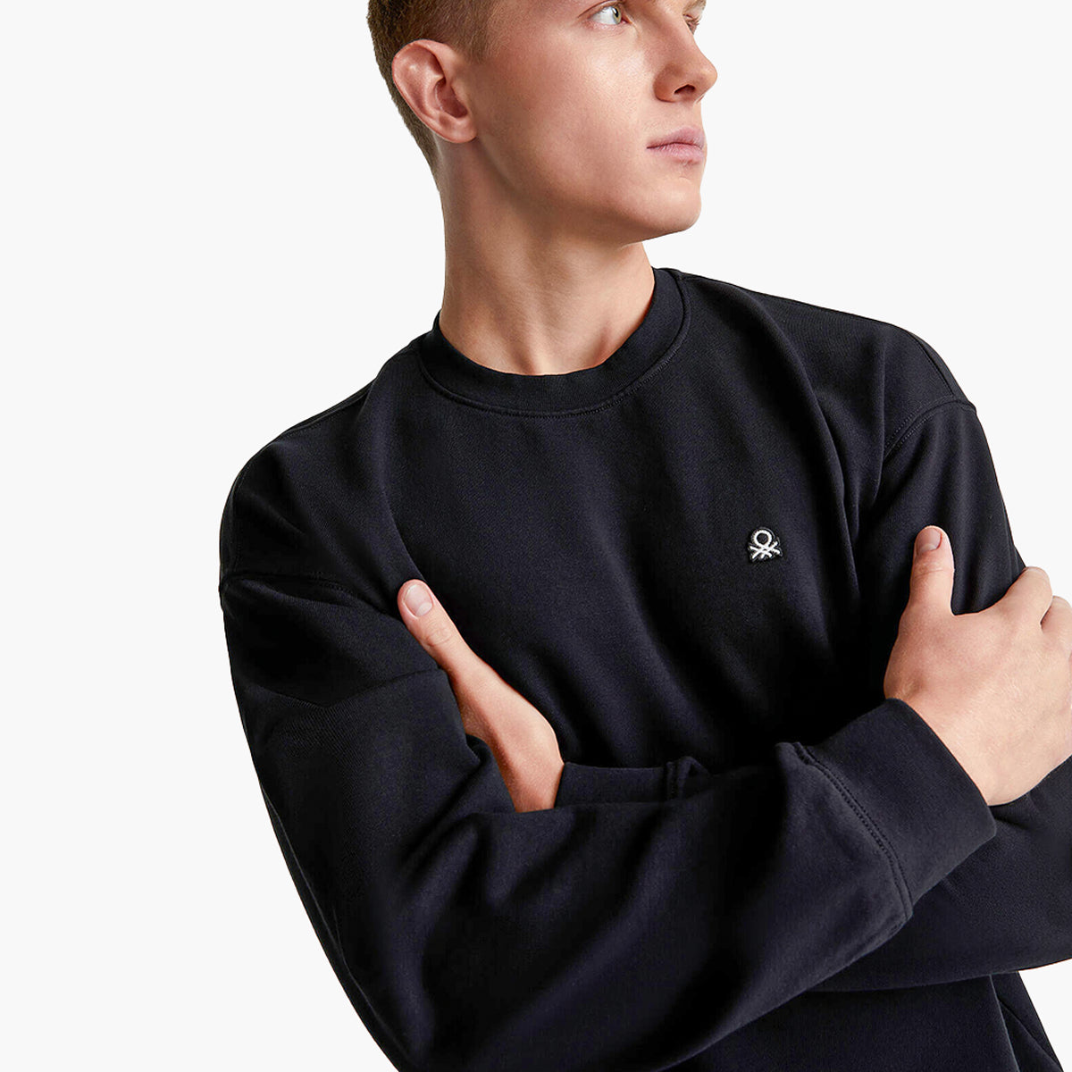 United Colors Of Benetton Man Sweatshirt With Logo Patch | LEVISONS