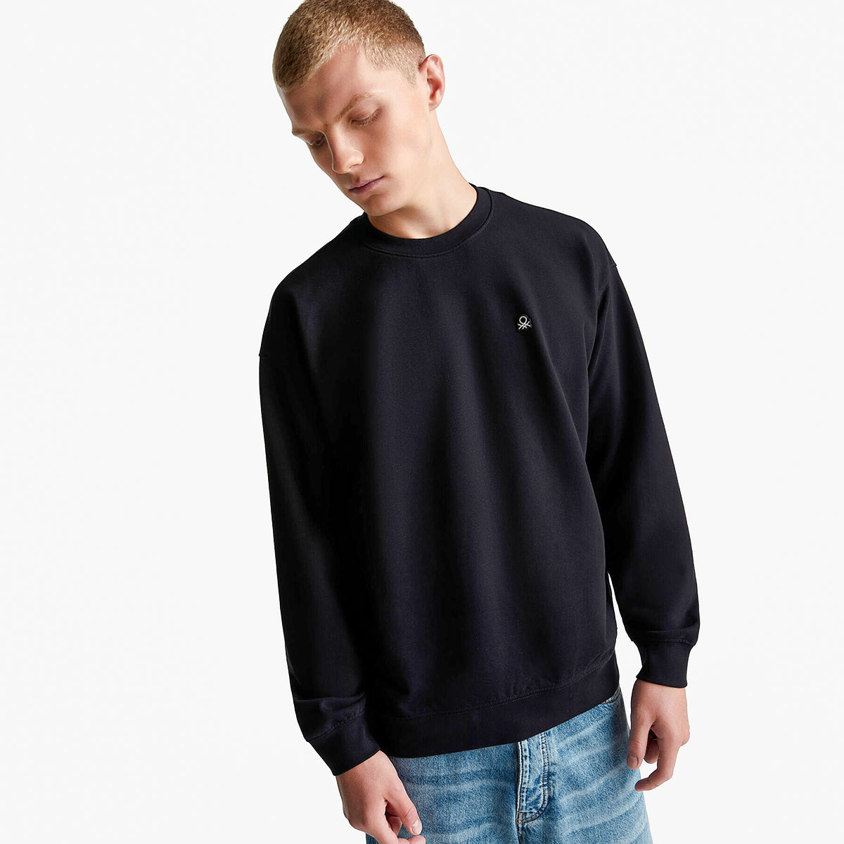 United Colors Of Benetton Man Sweatshirt With Logo Patch | LEVISONS