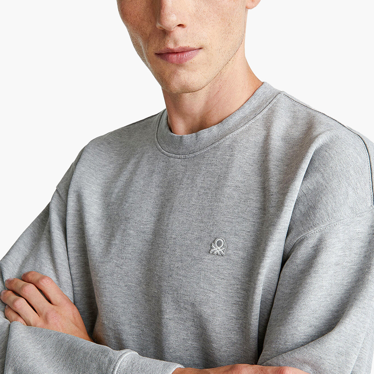United Colors Of Benetton Man Sweatshirt With Logo Patch | LEVISONS