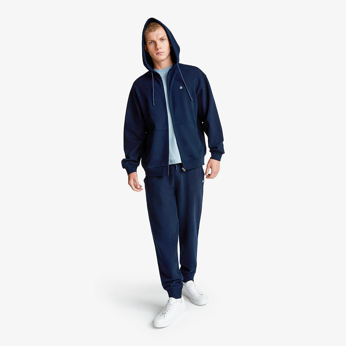 United Colors Of Benetton Man Zip-Up Hoodie In Cotton | LEVISONS