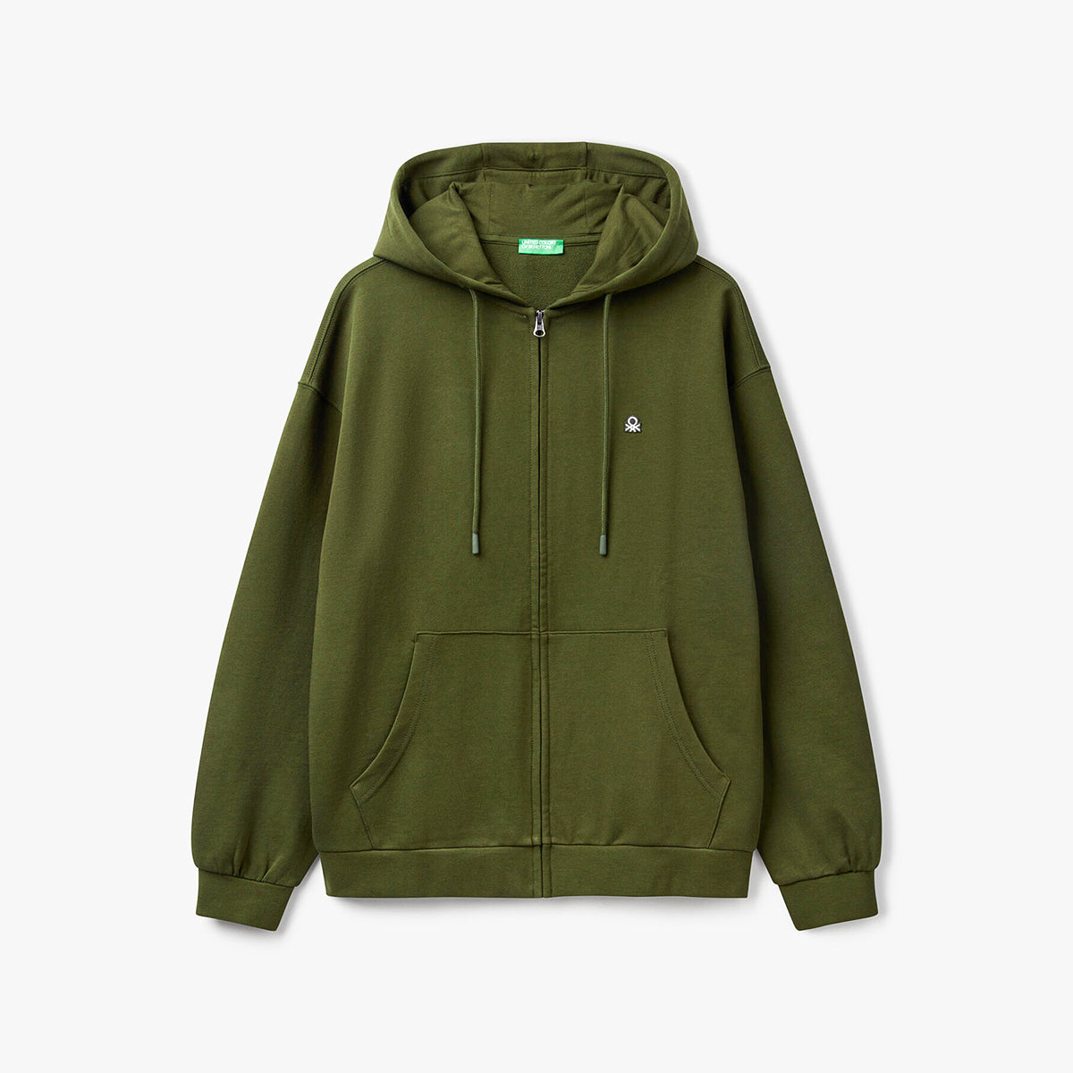 United Colors Of Benetton Man Zip-Up Hoodie In Cotton | LEVISONS