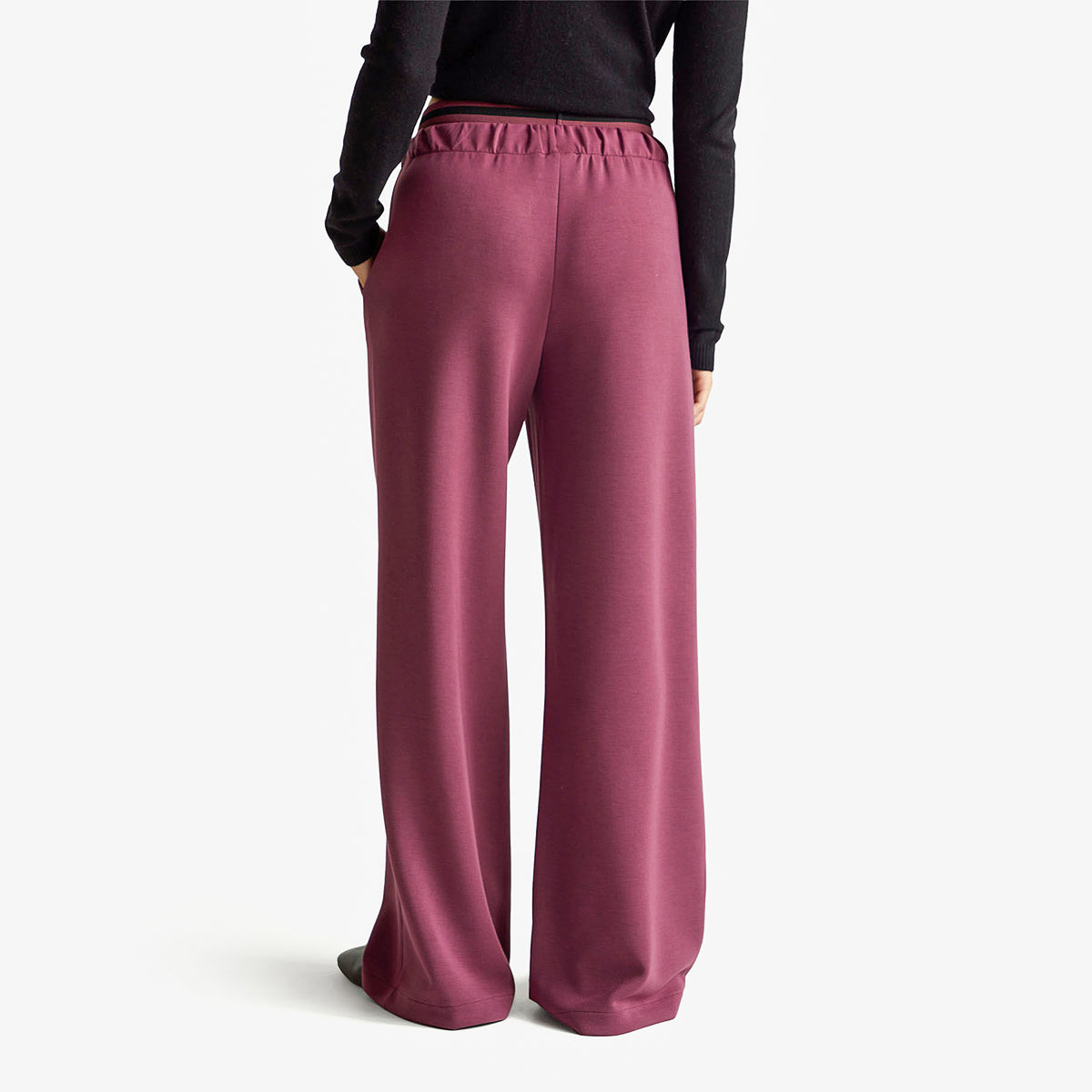 United Colors Of Benetton Woman Wide Trousers In Stretch Modal | LEVISONS