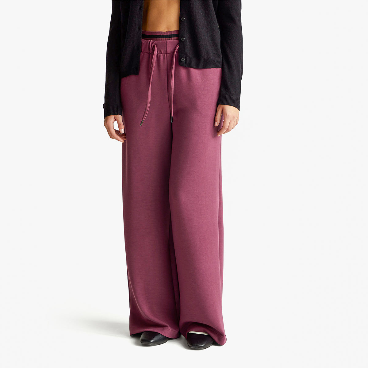 United Colors Of Benetton Woman Wide Trousers In Stretch Modal | LEVISONS