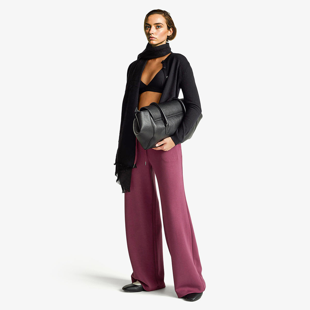 United Colors Of Benetton Woman Wide Trousers In Stretch Modal | LEVISONS