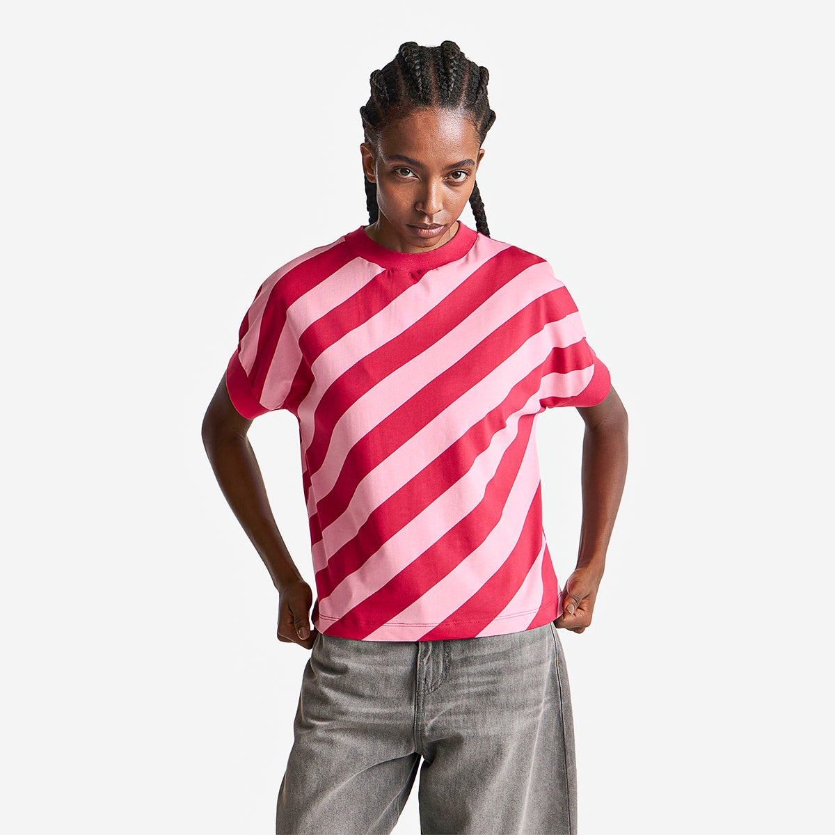 United Colors Of Benetton Woman Regimental Striped T-Shirt | LEVISONS